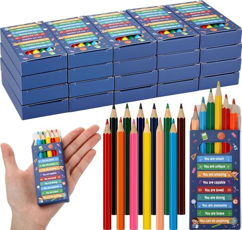 Epakh 20 حزم/240pcs أقلام الرسم الملونة ملونة ملونة ، قلم رصاص تحفيزي 3.5 بوصة للطفل 12 أقلام مختلفة اللون. in Saudi Arabia