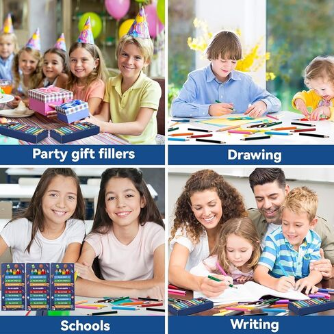 Epakh 20 حزم/240pcs أقلام الرسم الملونة ملونة ملونة ، قلم رصاص تحفيزي 3.5 بوصة للطفل 12 أقلام مختلفة اللون. in Saudi Arabia