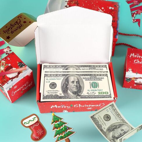 12pcs Surprise Gift Box Explosion, Merry Christmas Folding Bouncing Envelope (Red) in Kuwait