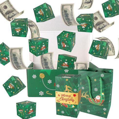 12pcs Surprise Gift Box Explosion, Merry Christmas Folding Bouncing Envelope (Red) in Kuwait
