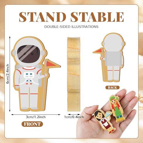 Kathfly 36 Pcs Wooden Community Helpers Community Wooden Toy Preschool Little Professionals Buildings Block Set Multicultural Buildings, Creative Play for Social Learning Educational Model in Saudi Arabia