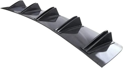 Compatible For H-yundai Compatible For Genesis Coupe Car Rear Diffuser Compatible For Shark Fins Bumper Splitter Chin Spoiler Lip Black Shunt Rear Bumper Lip(Carbon Fiber) in Kuwait
