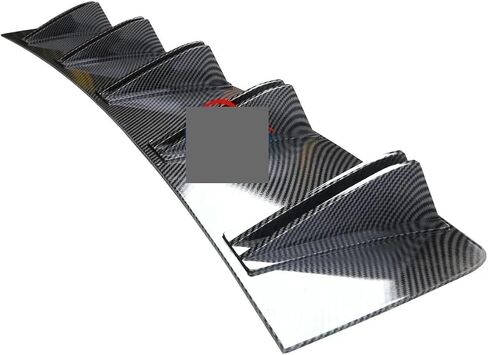 Compatible For H-yundai Compatible For Genesis Coupe Car Rear Diffuser Compatible For Shark Fins Bumper Splitter Chin Spoiler Lip Black Shunt Rear Bumper Lip(Carbon Fiber) in Kuwait