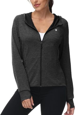 TBMPOY Womens UPF 50+ Sun Protection Hoodie Jackets Light Weight Long Sleeve Shirts Hiking Outdoor Full Zip Tops in Kuwait