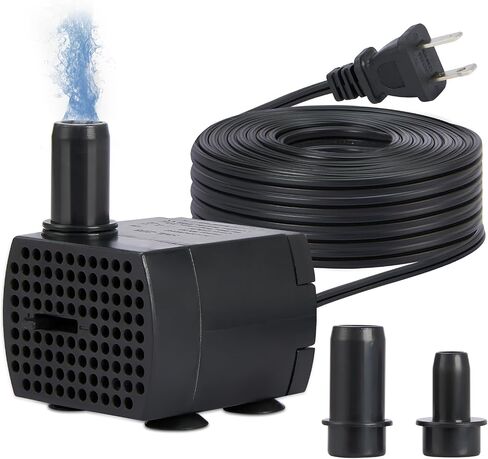 90GPH Mini Submersible Pump, Small Fountain Pump (5W 350L/H), Ultra Quiet Aquarium Water Pump for Fish Tank, Tabletop Fountain, Pet Fountain, Indoor or Outdoor Pond Fountain Pump (5W) in Saudi Arabia