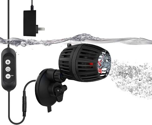 Carefree Fish Aquarium DC12V 10W Wave Maker 4 Level Adjustable Flow Rate Powerhead 1500Gph Wave Pump for 10~60Gal Freshwater and Saltwater Fish Tank in Saudi Arabia