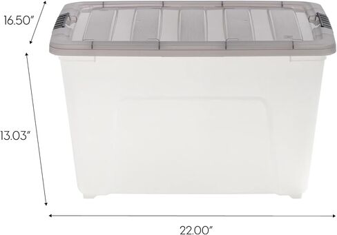 5-Pack 53 Qt Stackable Plastic Storage Bins with Lids - Durable Storage Containers & Totes for Home, Office in Saudi Arabia