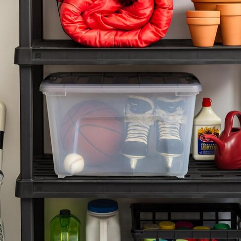 5-Pack 53 Qt Stackable Plastic Storage Bins with Lids - Durable Storage Containers & Totes for Home, Office in Saudi Arabia
