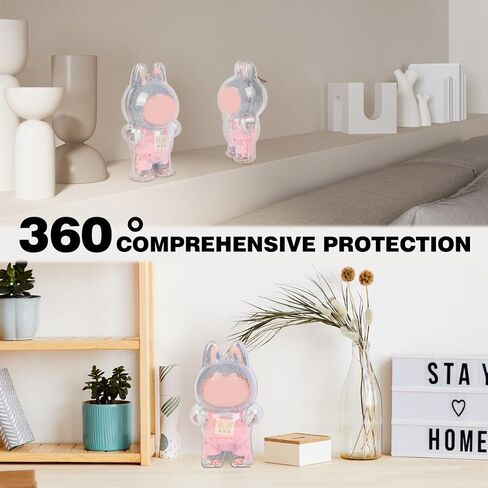 1 علبة حماية واضحة للدمى واضحة ، شاشة عازلة للأكريليك الممتازة التي تحمل غطاء وصندوق لدموبو دمية تقف 1.0 معكرون ، بما في ذلك سلسلة أمان مفتاحية (دمية غير متضمنة) in Kuwait