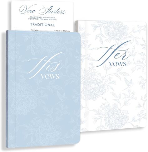 Set of 2 Vow Books His and Hers, Wedding Vow Books, Wedding Essentials, Wedding Must Have 2025, His and Hers Gifts, Wedding Gift for Bride And Groom, Toile De Jouy, Bridal Something Blue Gifts in Saudi Arabia
