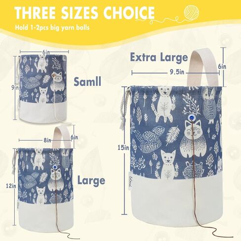 Yarn Bag, Small Crochet Bag Organizer, Yarn Storage Knitting Bags in Kuwait