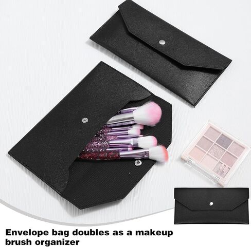 3pcs Cash Holder for Women,Reusable Envelope Wallets for Women,Lightweight and Portable,Waterproof Leather Envelope Wallet,for Daily Travel, School to Hold Bank Cards, Receipts,Black in Saudi Arabia