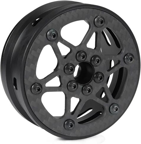 2.2 Beadlock Wheels 4pcs حواف عجلات ألياف الكربون لـ 1/10 RC Crawler Cheater Pills Capra SCX10 Pro TF2 Enduro Trx4 Parts (A) in Kuwait