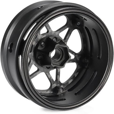 2.2 Beadlock Wheels 4pcs حواف عجلات ألياف الكربون لـ 1/10 RC Crawler Cheater Pills Capra SCX10 Pro TF2 Enduro Trx4 Parts (A) in Kuwait