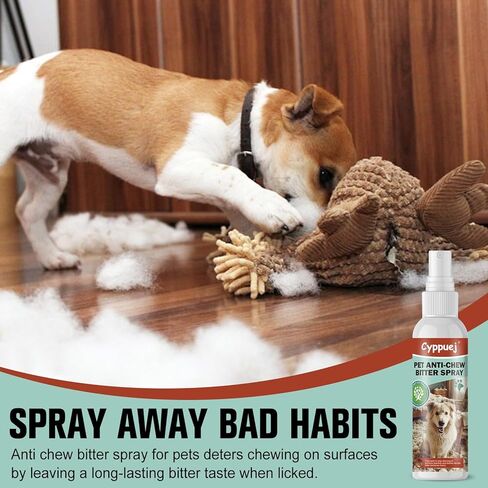 No Chew Spray for Dogs Cats,Bitter Apple Spray for Puppy to Protect Furniture Shoes Belongings, Natural Dog Anti Bite Training Aid Stops Chewing and Licking (2x4.06FL.OZ),Alcohol-Free in Saudi Arabia