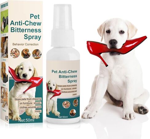 لا رش مضغ للكلاب 50 مل ، رذاذ التفاح المرير للكلاب للتوقف عن المضغ. مساعدات تدريب الكلاب لمنع الكلاب من العض. الخالية من الكحول والأثاث والزراعة والحيوانات الأليفة آمنة. الاستخدام الداخلي والخارجي in Kuwait