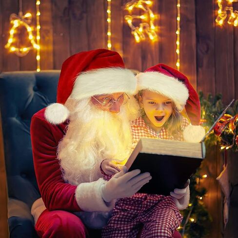 Santa Hat, Christmas Hats Holiday for Adults Unisex Velvet Comfort Extra Thicken Fur Xmas Hat for New Year Festive Party Decorations in Saudi Arabia