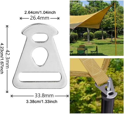 Yiju 10Pcs Camping Tent Rope Adjuster Antislip Tightening Buckles 3 Hole guyline Rope Cord Buckle for Backpacking Hiking Camping in Saudi Arabia