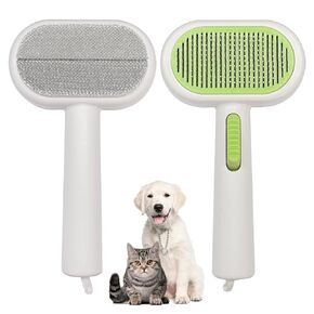 Double Sided Pet Grooming Brush for Dogs and Cats - Gentle Deshedding Tool for Long/Short Hair, Massage & Hair Removal - Indoor Grooming, Outdoor Use & Travel Friendly in Kuwait