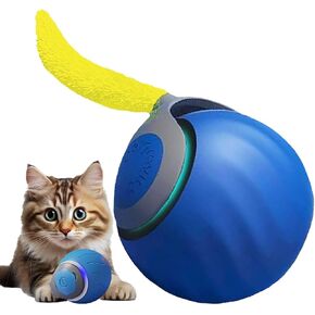 Interactive Cat Toy - Interactive Dog Toys, Automatic Cat Toy, USB Rechargeable, Suitable for Indoor and Outdoor - Moving Dog Toy, Cat Toys Interactive Speedy Tail 3.0 (Blue) in Saudi Arabia