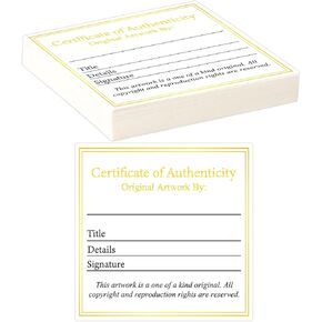 24 Pieces Certificate of Authenticity Premium Certificates Ideal for Valuations Collectibles and Artwork Gifts for Artists Artisans Handicraft Worker (3.5 x 2 Inch) in Kuwait