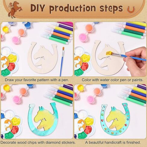 12 مجموعة مجموعة من الحرف اليدوية الخشبية DIY ، تلوين فارغ غير مكتم in Kuwait