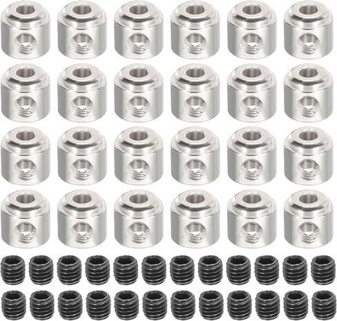 MECCANIXITY 12Pcs RC Airplane Landing Gear Stopper 304 Stainless Steel 4.1mm(0.16") Plane Wheel Collar for RC Airplane Model Remote Aircraft in Kuwait