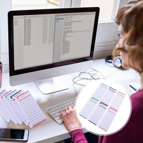 NUOBESTY 20pcs Budget Sheets A6 Binder Expense Tracker Sheets Money Organizers with Hole for Cash Ledger Book Budgeting Wallet Planner Bill Organizer in Saudi Arabia