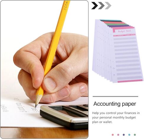 NUOBESTY 20pcs Budget Sheets A6 Binder Expense Tracker Sheets Money Organizers with Hole for Cash Ledger Book Budgeting Wallet Planner Bill Organizer in Saudi Arabia