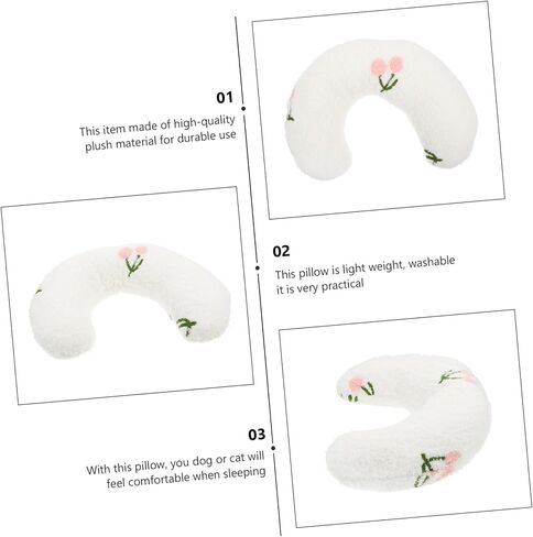 Kisangel Cute Pillow for Dogs and Cats U-Shaped Neck Support Bed Comfortable Breathable Washable Nap Pillow in Saudi Arabia