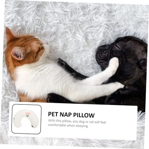 Kisangel Cute Pillow for Dogs and Cats U-Shaped Neck Support Bed Comfortable Breathable Washable Nap Pillow in Saudi Arabia