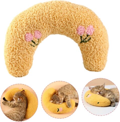 ERINGOGO Household Pet Neck Pillow Breathable Shaped Cushion for Cats and Dogs Skin-Friendly Support for Deep to and Store for Comfort in Kuwait