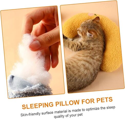 ERINGOGO Household Pet Neck Pillow Breathable Shaped Cushion for Cats and Dogs Skin-Friendly Support for Deep to and Store for Comfort in Kuwait