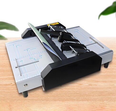 Automatic Booklet Maker & Folding Machine Professional Desktop Booklet Stapler 5 Stapling Positions Dual Action Binding Folding for Book and Paper A3 MAX 12.4 * 17.3in Black in Saudi Arabia