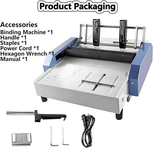 Automatic Booklet Maker & Folding Machine Professional Desktop Booklet Stapler 5 Stapling Positions Dual Action Binding Folding for Book and Paper A3 MAX 12.4 * 17.3in Black in Saudi Arabia