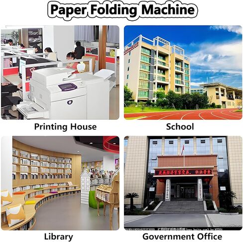 Automatic Booklet Maker & Folding Machine Professional Desktop Booklet Stapler 5 Stapling Positions Dual Action Binding Folding for Book and Paper A3 MAX 12.4 * 17.3in Black in Saudi Arabia