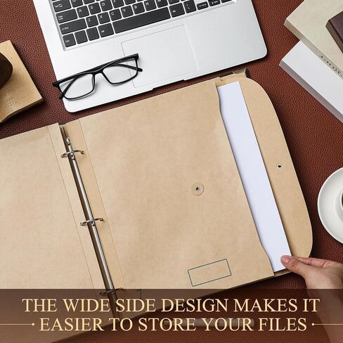 Marspark 3 Rings Folio Important Document Organizer with Labels, Family Document Organizer Binder, Expanding File Folder for Important Papers, Letters, Birth Certificates, Photos, Passports, Black in Saudi Arabia