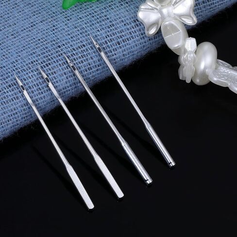 100 PCS إبر آلة الخياطة الثقيلة ، الحجم 100/16 ، 110/18 إبر آلة الخياطة ، متوافقة مع إبرة اللحف بالآلة الثقيلة للتطريز على خياطة اللحف الدنيم in Kuwait