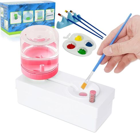 Paint Brush Cleaner - Multipurpose Makeup Brush Cleaner Tool with Paint Brush Cleaner Rinse Cup, Handy Oil Paint Brush Cleaner, and Paint Water Dispenser for Artists and DIY Enthusiasts in Saudi Arabia