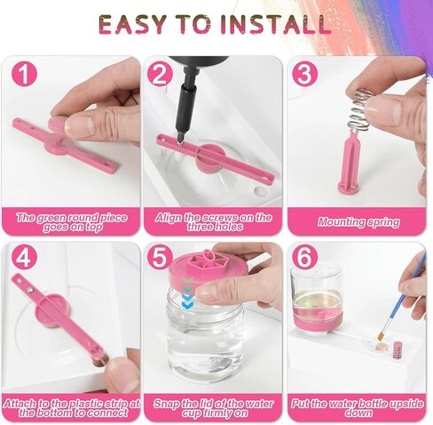 Paint Brush Cleaner - Multipurpose Makeup Brush Cleaner Tool with Paint Brush Cleaner Rinse Cup, Handy Oil Paint Brush Cleaner, and Paint Water Dispenser for Artists and DIY Enthusiasts in Saudi Arabia