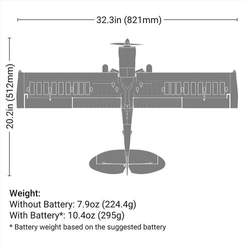E-flite RC Airplane Micro Scrappy 800mm BNF Basic (جهاز الإرسال والبطارية والشاحن غير مدرج) ، EFL02150D in Saudi Arabia