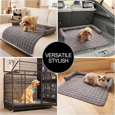 Dog Bed Mat - Washable Pet Furniture Protector with Anti-Slip Bottom for Small Dogs and Cat(Green) in Saudi Arabia