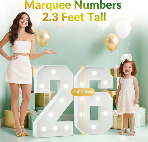 2.3FT 15 Marquee Numbers, 15 Light up Numbers for Quinceanera Decor for Birthday Party Anniversary Backdrop in Saudi Arabia