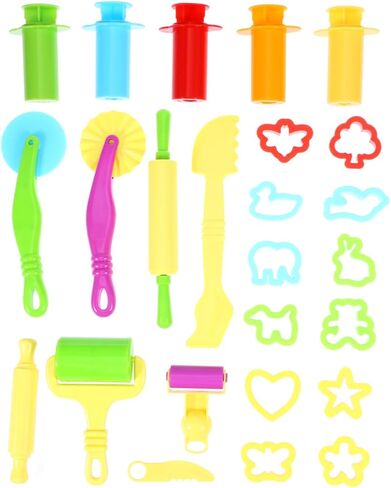 مجموعة Doitool 20pcs للأولاد والبنات أدوات وضع طوابع بثق طوابع DIY أدوات العجين للعب الإبداعي في وقت مبكر التعلم عشوائي اللون in Kuwait