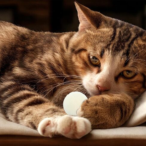 50 PCS Cat Toy Balls 1.2 بوصة CAT CAT POM POM BALLS Soft Enteractive Hitten Ball Cats Exercise Toys Fuzzy Hitten Interactive لعب لعبة هادئة للقطط الحيوانات الأليفة in Kuwait