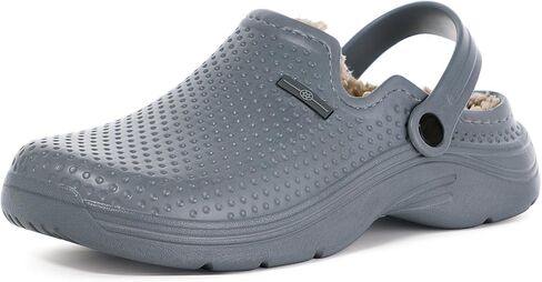 Womens Mens Fur Lined Clogs Waterproof Garden Shoes Winter Warm House Slippers Indoor Outdoor Mules in Kuwait