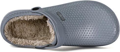 Womens Mens Fur Lined Clogs Waterproof Garden Shoes Winter Warm House Slippers Indoor Outdoor Mules in Kuwait