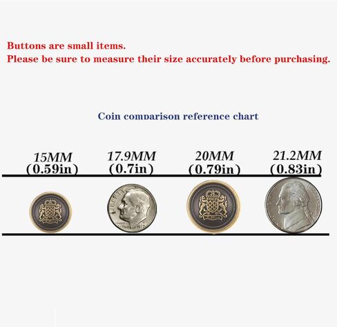 KENDANY 11 Piece Antiqued Bronze Metal Blazer Button Set - Crown Lion- for Blazer, Suits, Sport Coat, Uniform, Jacket(Bronze) in Kuwait