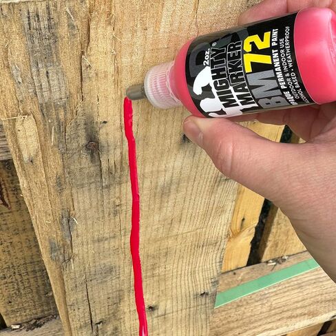BM-72 Bottle Marker, 2oz (60ml) Alcohol-Based Paint, 1.2mm Steel Ball Tip, Valve Action, Waterproof & Weatherproof, Writes on Rough & Oily Surfaces, Made in USA - 3 Pack in Kuwait