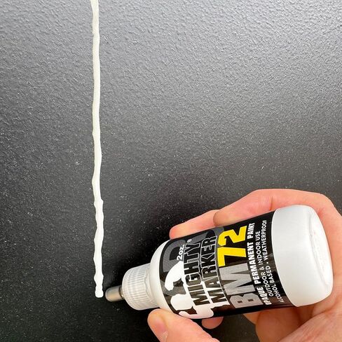 BM-72 Bottle Marker, 2oz (60ml) Alcohol-Based Paint, 1.2mm Steel Ball Tip, Valve Action, Waterproof & Weatherproof, Writes on Rough & Oily Surfaces, Made in USA - 3 Pack in Kuwait